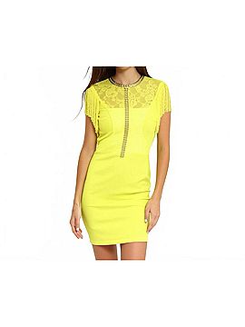 the clothing company lace dress Fashion Brand Company - Hole-y White Lace Midi Dress
