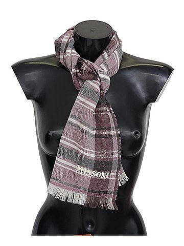 Missoni Elegant Multicolor Wool Scarf with Logo Men's Embroidery (view 1)