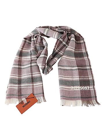 Missoni Elegant Multicolor Wool Scarf with Logo Men's Embroidery (view 2)