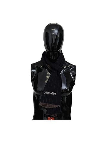 Missoni Brown Wool Unisex Neck Wrap Men's Scarf (view 1)