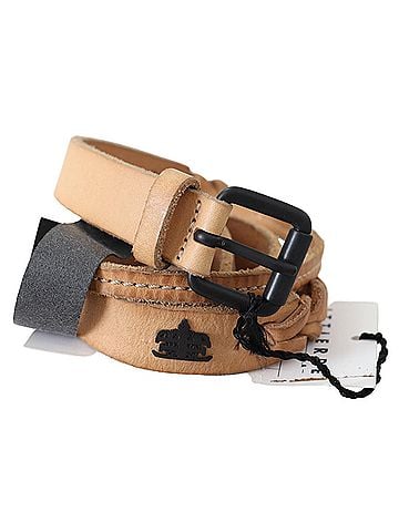 Scervino Street Light Brown Slim Leather Black Logo Buckle Women's Women's Belt (view 1)
