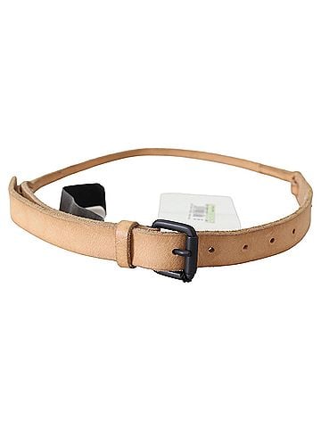 Scervino Street Light Brown Slim Leather Black Logo Buckle Women's Women's Belt (view 2)