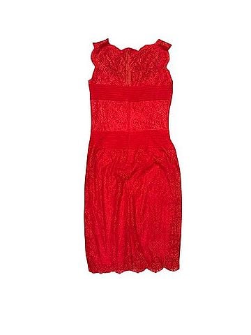 Tadashi Shoji Chantilly Lace Boatneck Sheath Dress Cocktail Dress (view 2)