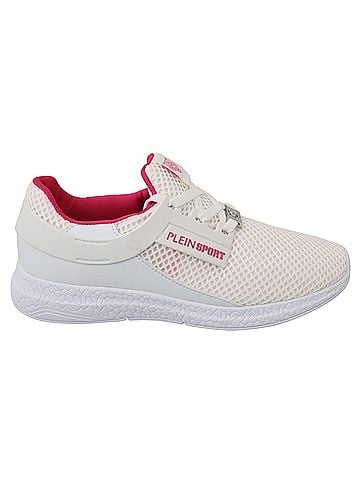 Philipp Plein White Pink Polyester Becky Sneakers Women's Shoes (view 1)