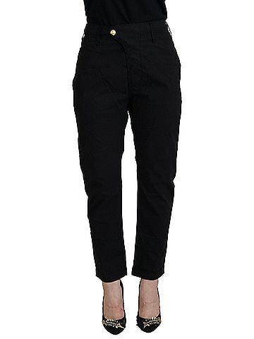 Cycle Black Cotton Baggy High Waist Women Women's Pants (view 1)