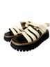 LABUCQ 100% Leather Gray Tan Ivory Sandals Size EU 38 - photo 4