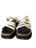 LABUCQ 100% Leather Gray Tan Ivory Sandals Size EU 38 - photo 7