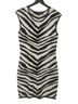 Express Zebra Print Black White Cocktail Dress Size M - photo 1