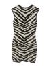 Express Zebra Print Black White Cocktail Dress Size M - photo 2