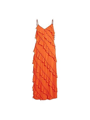 Vila Orange Polyester Women's Dress (view 1)