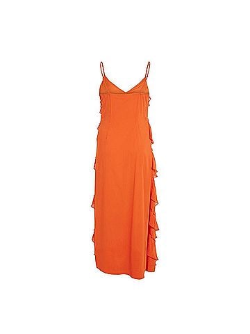 Vila Orange Polyester Women's Dress (view 2)
