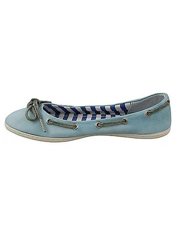 Pantofola D'Oro Sky Blue Suede Lace Bow Loafers Ballet Flat Women's Shoes (view 2)