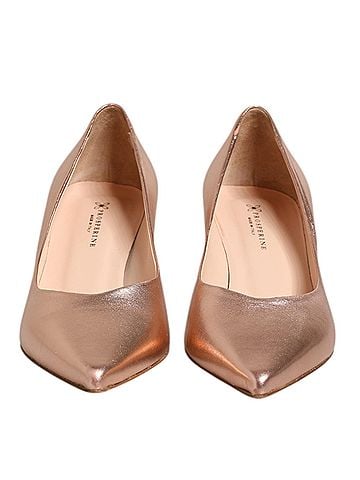 Prosperine Pink Leather Pumps Stiletto Heels Slip On Women's Shoes (view 2)