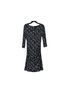 Kay Unger Chevron-herringbone Blue Black White Cocktail Dress Size 12 - photo 1