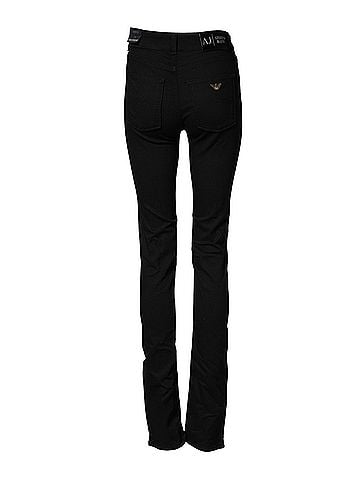 Armani Jeans Black Mid Waist Cotton Stretch Skinny Denim Women's Jeans (view 2)