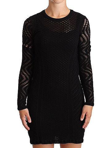 Missoni Bodycon Sheath Black Viscose Long Sleeves Mini Women's Dress (view 1)