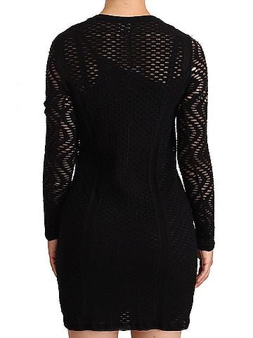 Missoni Bodycon Sheath Black Viscose Long Sleeves Mini Women's Dress (view 2)