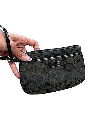 Coach Signature Zip Top Wristlet Pouch Wristlet (view 1)