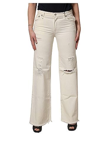 R13 Mid Waisted Bootcut Tattered Denim Trouser Women's Jeans (view 1)
