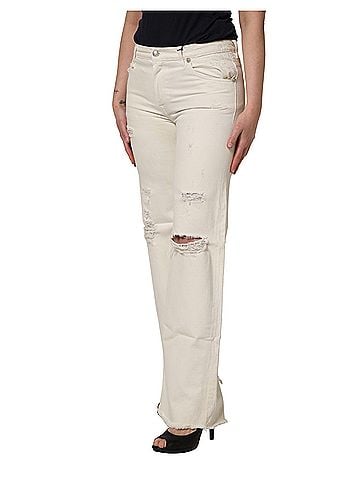 R13 Mid Waisted Bootcut Tattered Denim Trouser Women's Jeans (view 2)