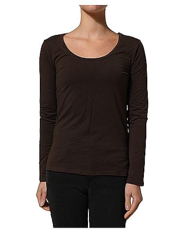 Alpha Massimo Rebecchi Brown Long Sleeves Round Neck Women's Top (view 1)