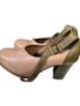 Cubanas 100% Leather Color Block Multi Color Heels Size EU 38 - photo 1