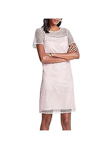 Ann Taylor Guipure Lace T Shirt Shift Dress Casual Dress (view 1)