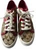 Coach Print Brown Pink Sneakers Size 10 - photo 1