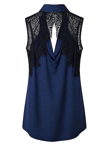Cooper & Ella Lace Yoke Sleeveless Sleeveless Blouse (view 2)