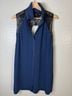 Cooper & Ella 100% Polystar Solid Blue Sleeveless Blouse Size M - photo 10