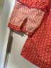 Boden 100% Cotton Floral Red 3/4 Sleeve Blouse Size 10 - photo 5