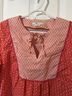 Boden 100% Cotton Floral Red 3/4 Sleeve Blouse Size 10 - photo 3