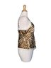 Daisy Fuentes 100% Silk Animal Print Brown White Silk Top Size L (petite) - photo 8
