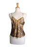 Daisy Fuentes 100% Silk Animal Print Brown White Silk Top Size L (petite) - photo 1