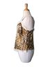 Daisy Fuentes 100% Silk Animal Print Brown White Silk Top Size L (petite) - photo 4