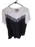 DKNY Black White Short Sleeve Blouse Size M - photo 1