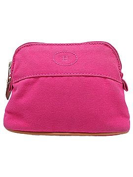 Hermès HERMES Bolide Mini Pouch, fuchsia pink, with silver hardware and H logo, for women. (view 1)