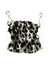 Superdown Animal Print Black Tan Tank Top Size S - photo 1