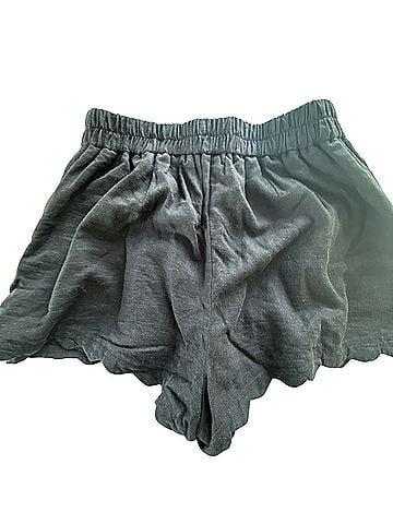 Aqua Faux Leather Shorts (view 2)