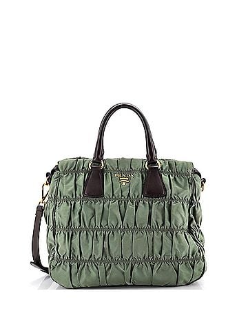 Prada Gaufre Convertible Tote Leather and Tessuto Large (view 1)