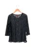 Ruby Ribbon Black 3/4 Sleeve Blouse Size M - photo 2