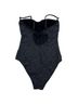 STAUD Floral Black White Swimsuit Top Size S - photo 2