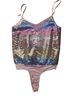 Lovers + Friends 100% Polyester Stripes Pink Blue Green Bodysuit Size S - photo 2