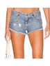 retrofête Solid Denim Shorts Size 29 - photo 1