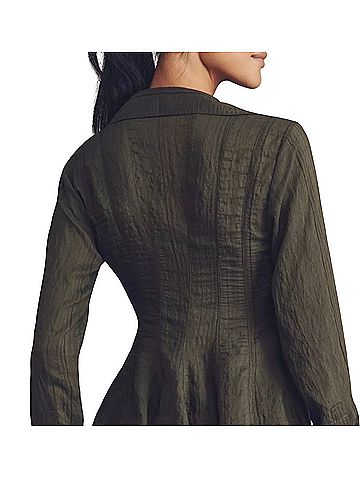 Maeve waisted Long Sleeve Button-Down Shirt (view 2)
