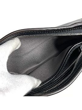Cartier CARTIER C de logo clutch bag, handbag, pouch, leather, black, for men and women. (view 2)