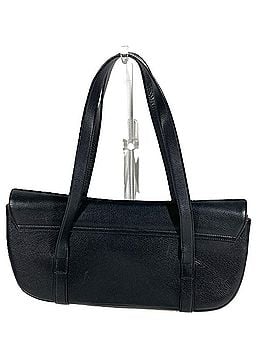Bvlgari BVLGARI Bulgari Logo Flap Bag Tote Shoulder Leather Men's Women's Black (view 2)