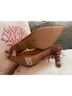 London Rag 100% Suede Brown Heels Size 9 - photo 4