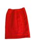 Carolina Herrera Solid Red Orange Wool Skirt Size 6 - photo 5