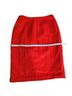 Carolina Herrera Solid Red Orange Wool Skirt Size 6 - photo 6